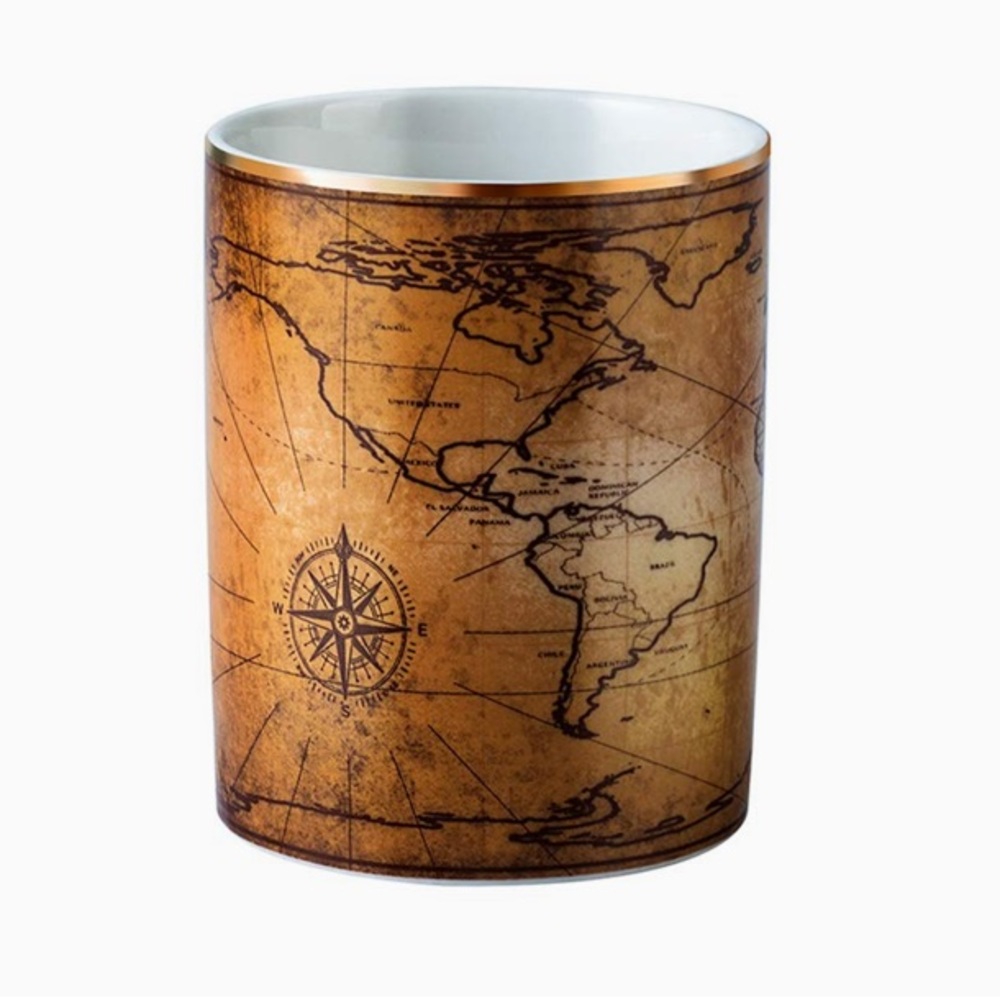 Map Inspired Ceramic Desk Organizer NWT ❤️ FINAL SALE